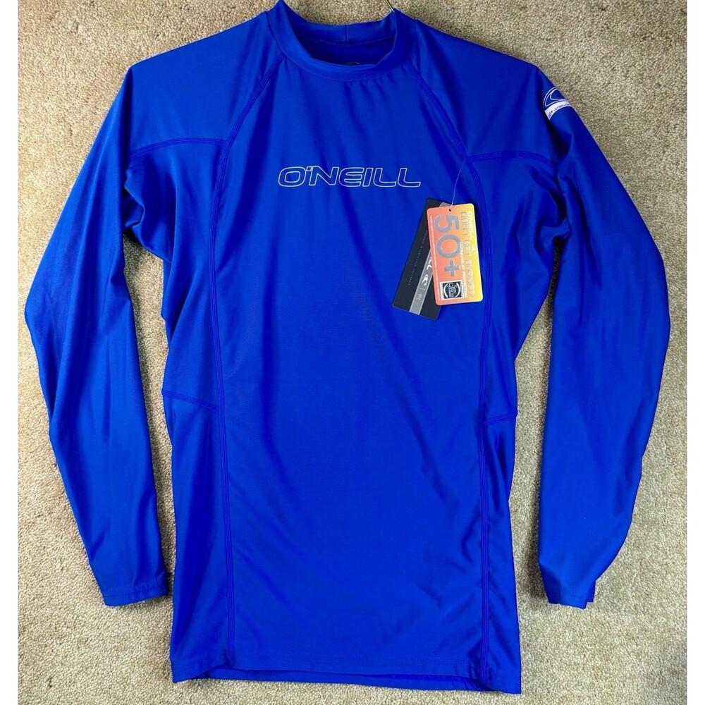 O'Neill Men's Basic Skins UPF 50+ Long Sleeve Rash Guard Pacific Extra Large NWT